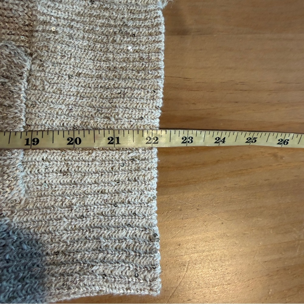 Marled Textured Knit Cardigan Sweater SMALL Oatmeal Coastal Cottage Quiet Luxury - Picture 12 of 13